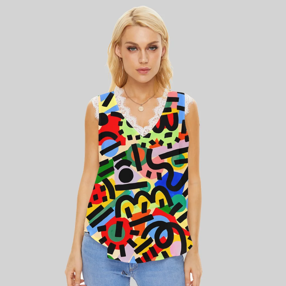 

Кроп-топ женский кружевной без рукавов, Пляжная майка с открытым животом, модная одежда, лето