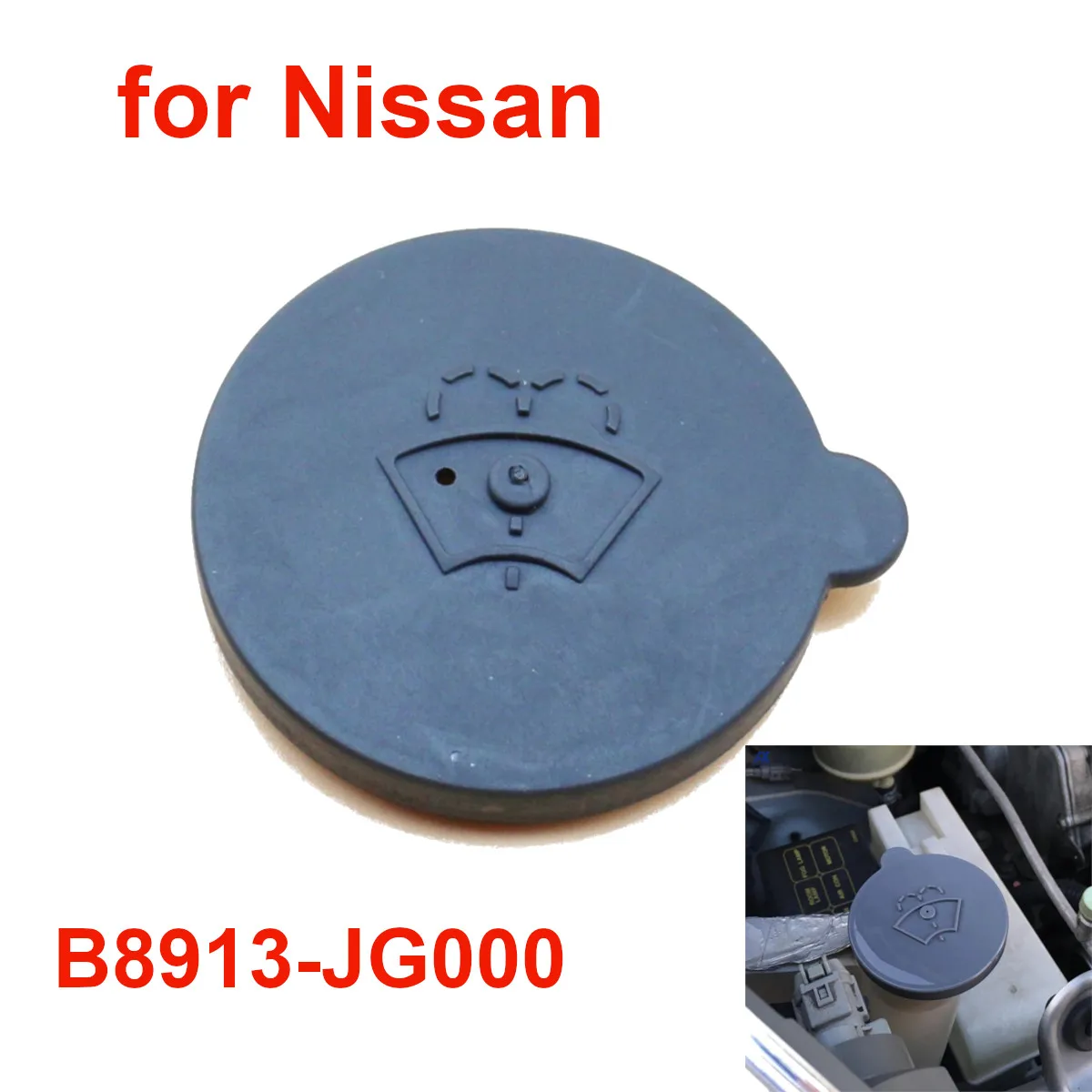 

B8913-JG000 Car Windshield Washer Lid Nozzle Bottle Cover Fluid Reservoir Tank Lid for Nissan X-Trail 350Z T31 Z33 Terrano Sunny