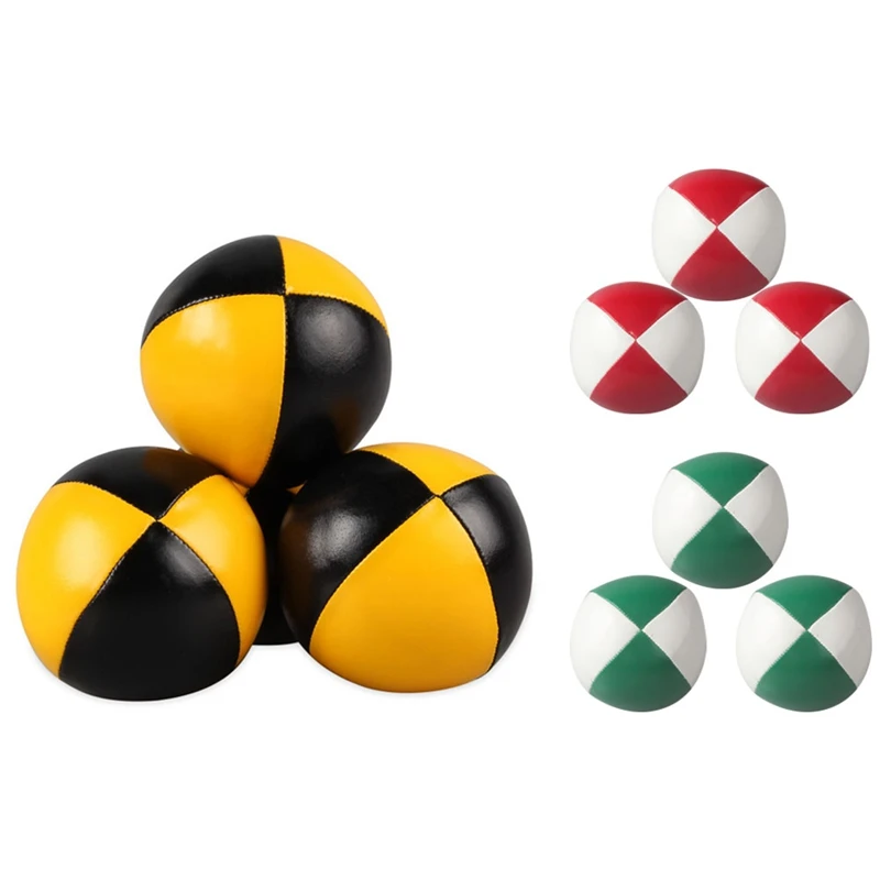 

3Pcs Pu Mini Juggling Ball Soft And Heavy Juggling Ball With Net Pocket For Beginners And Professionals