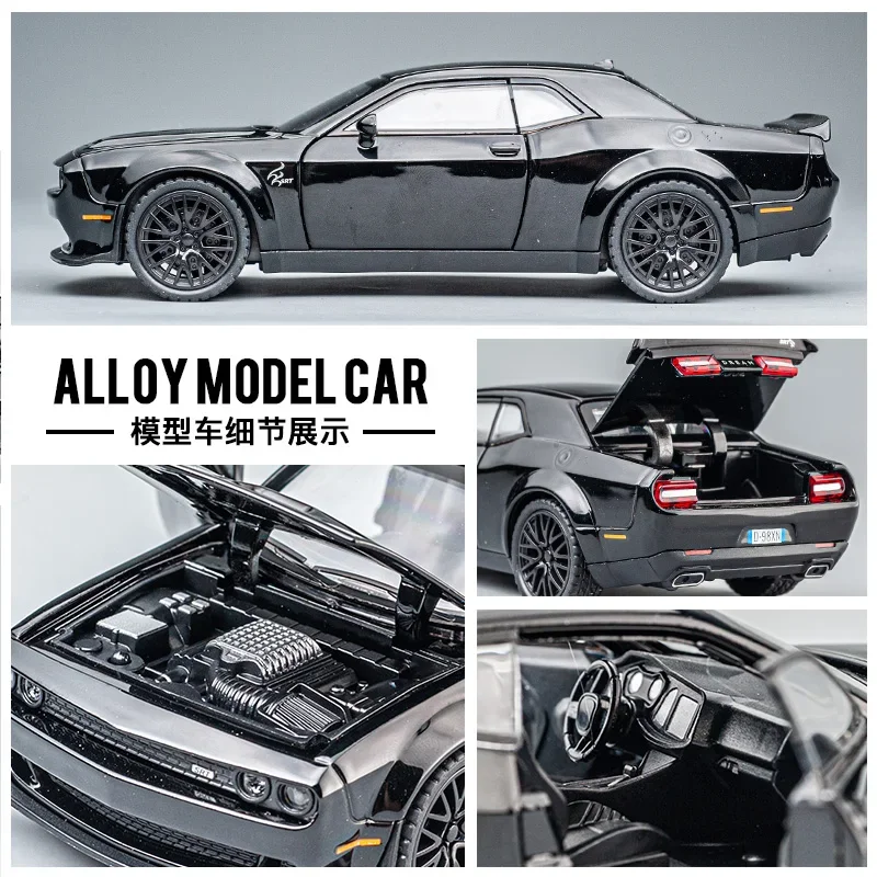 1: 32 Dodge Challenger SRT Hell Cat спортивный автомобиль модель автомобиля из сплава украшение