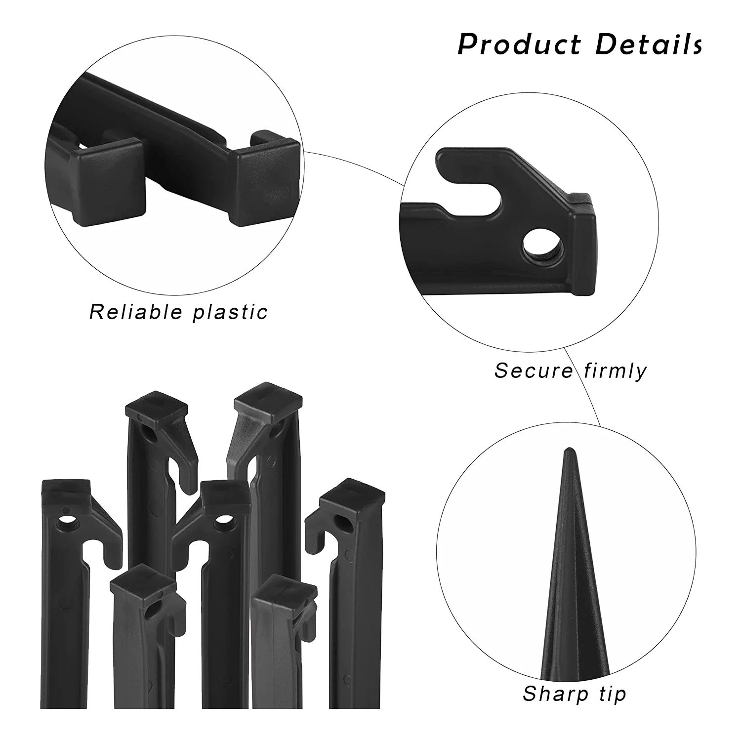 24 шт. пластиковые надувные колья 8 дюйма дворовые анкерные украшение для сада