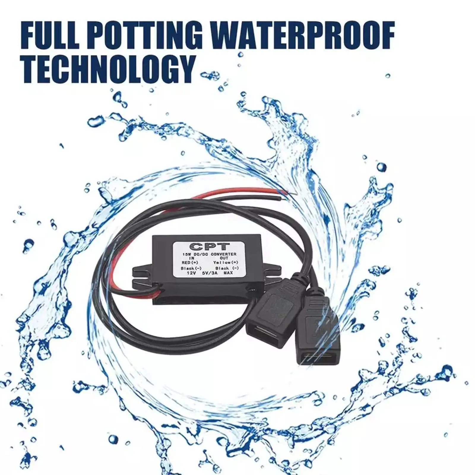 

Понижающий преобразователь, модуль питания от 12 В до 5 В, 3 А, 15 Вт, внешний USB-адаптер для автомобиля, мужского и женского разъема, мини-USB, микр...