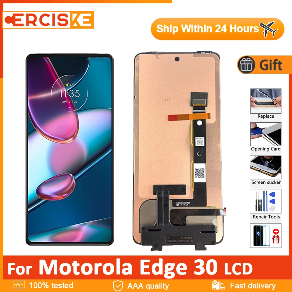 

6,5 "оригинальный AMOLED для Motorola Edge 30 ЖК-дисплей сенсорный экран дигитайзер в сборе для Moto Edge 30 сменный ЖК-экран