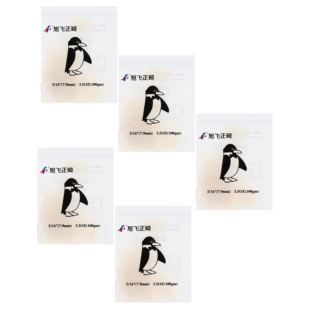 5 упаковок резиновых повязок для вытягивания зубов с ортодонтическими зазорами