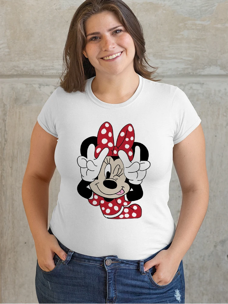 Футболка Urbano женская с изображением Диснея Микки Мауса модный топ Минни
