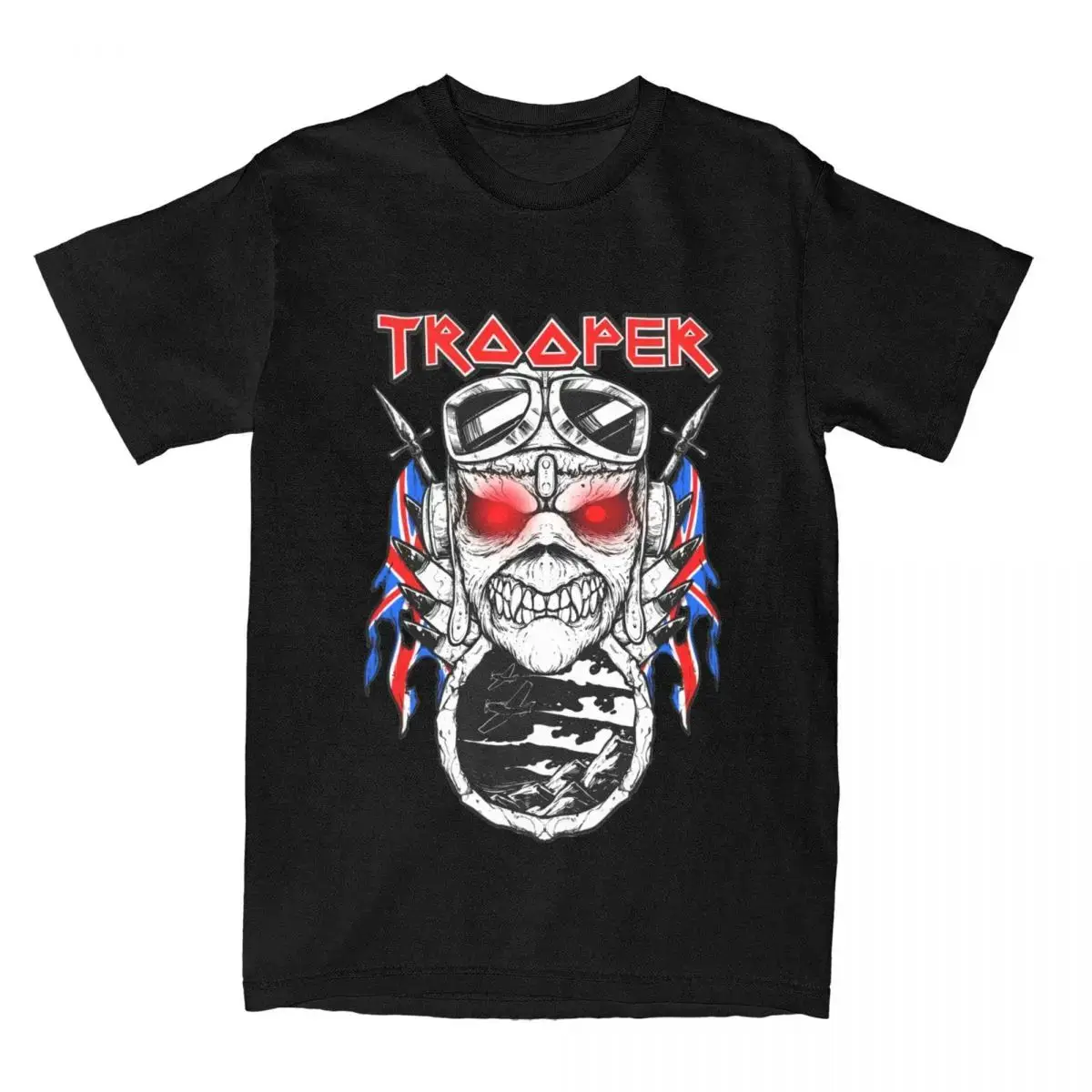 Футболка Kawaii Trooper Ironmaiden в стиле унисекс из 100% хлопка с коротким рукавом и круглым