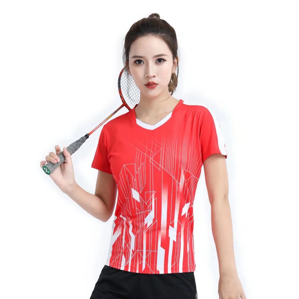 Badminton Suit Short-Sleeved Sportswear Spring Summer Autumn Short T Shirt Competition Quick-Drying Table Tennis Clothing