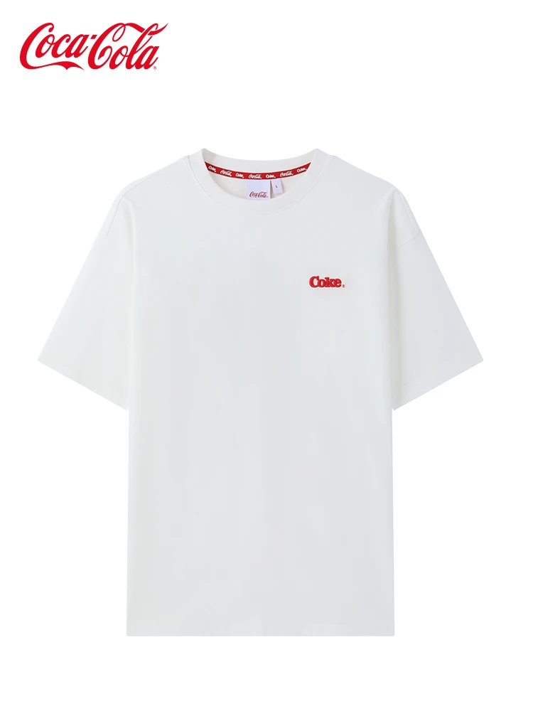 Официальная простая футболка Coca-Cola с коротким рукавом и принтом летняя брендовая
