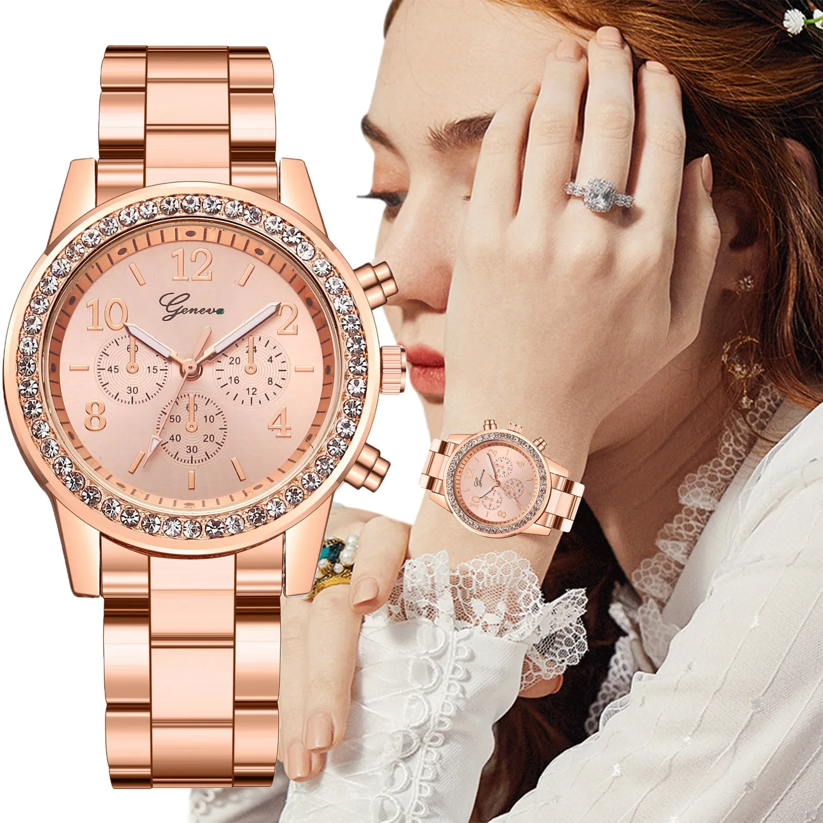 

Women Watches Luxury Diamond Golden Watch for women Business Dress Watch Casual Quartz Watch Clock relogio masculino