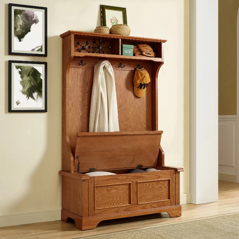 

Campbell Hall Tree in Oak Finish