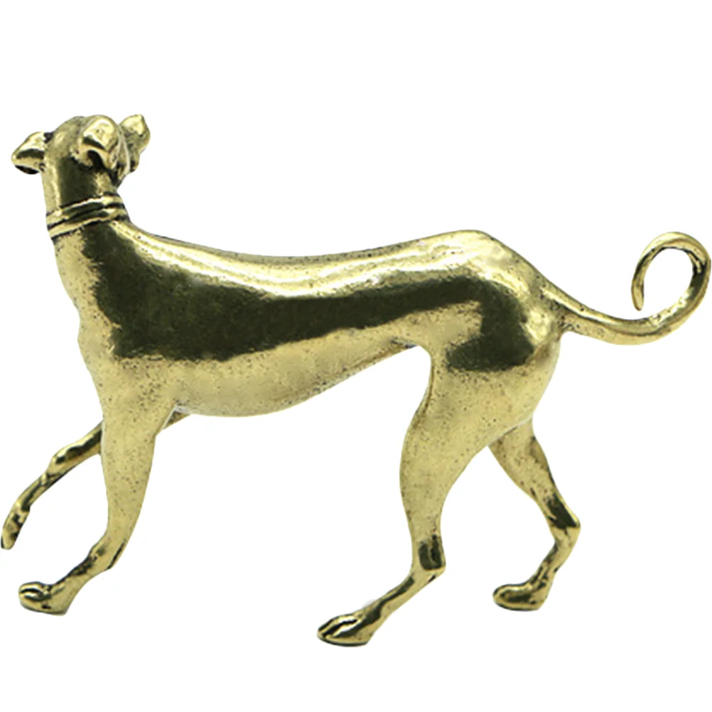 

Dog Figurine Sculpture Shui Feng Statue Brass Lucky Puppy Figure Chinese Table Decoration Wealth Animals Model Charms Crafts