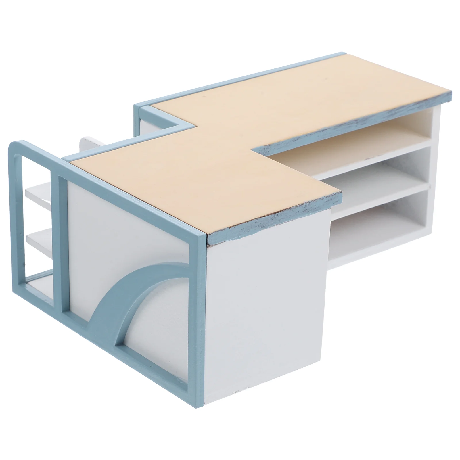 

Kitchen Miniatures Supermarket Checkstand House Furniture Wooden Decor Accessories Child