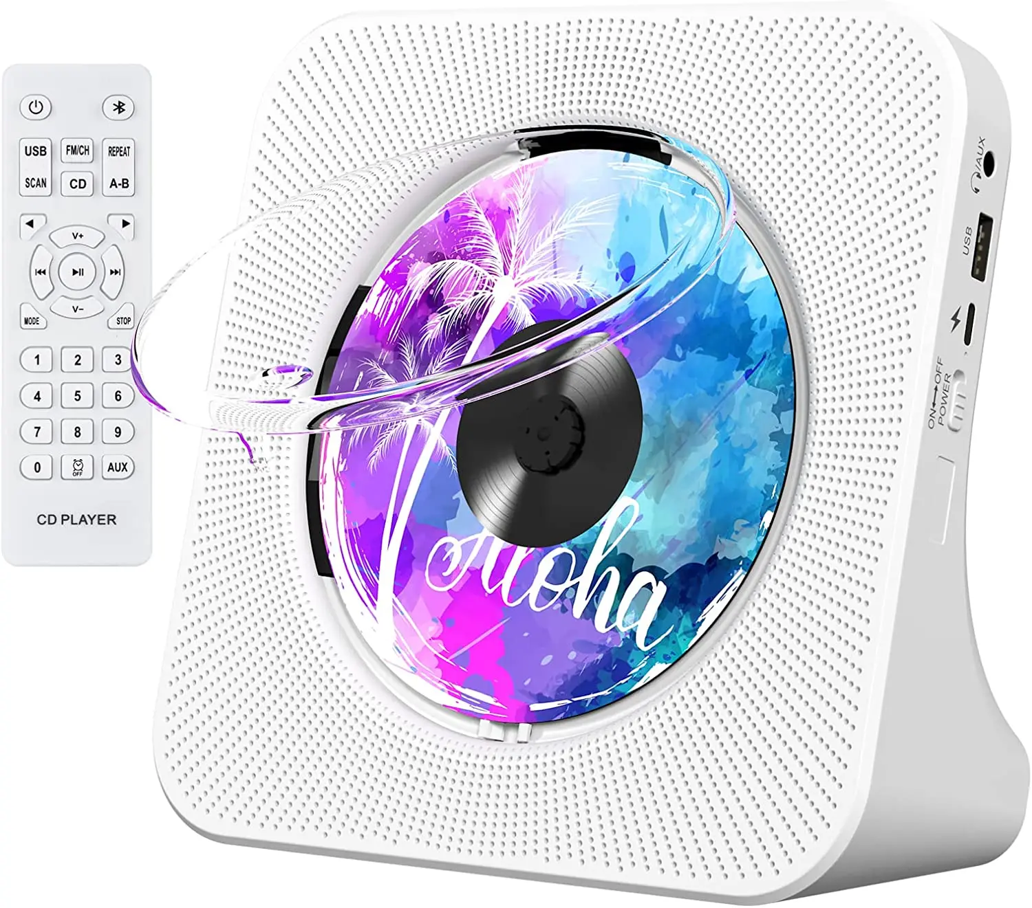 With Bluetooth Desktop Cd Player For Home Aux Headphone Jack