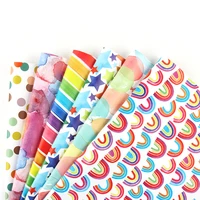 10pcslot color coated paper 50x70cm rainbow star dots pattern gift packaging paper for birthday party supplies