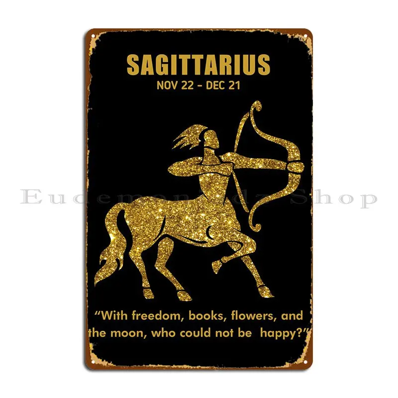 

Zodiac Sagittarius Sign Metal Plaque Poster Wall Cave Retro Club Custom Club Tin Sign Poster