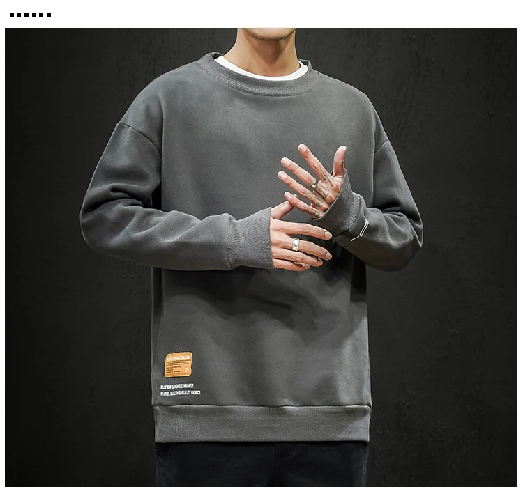 

2021 men sweatshirt Casual Cotton Broadcloth Full Regular crewneck sweatshirt