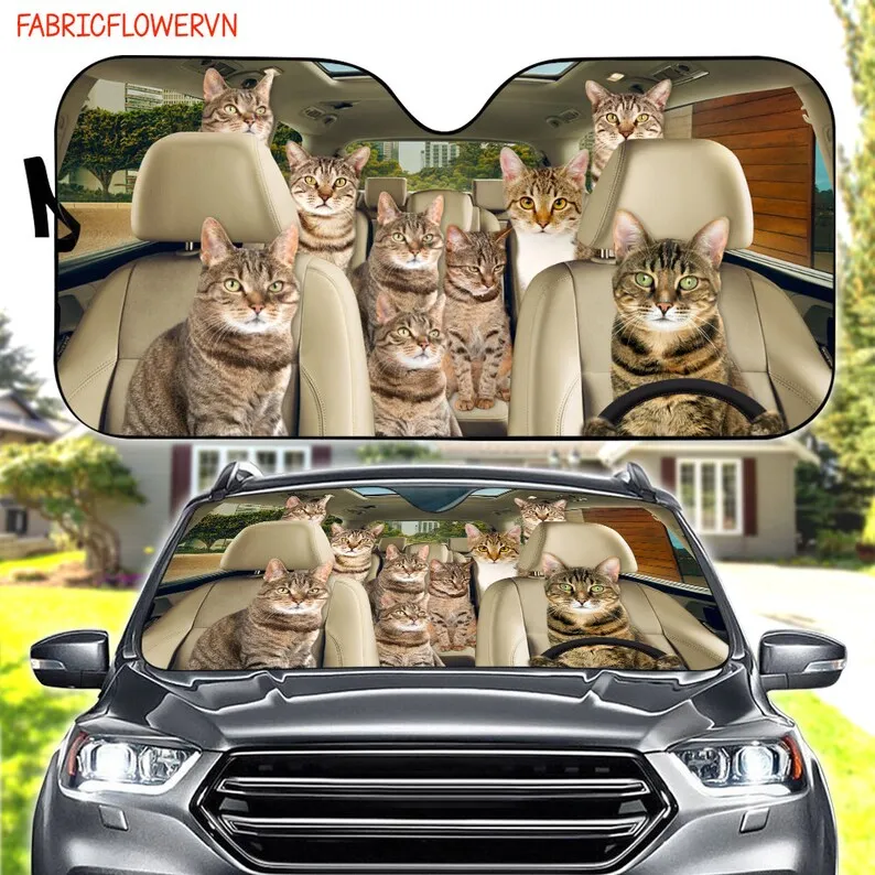 

Кошачий Автомобильный солнцезащитный котенок, кошачий котенок для украшения автомобиля, кошачий котенок для лобового стекла, подарок для л...