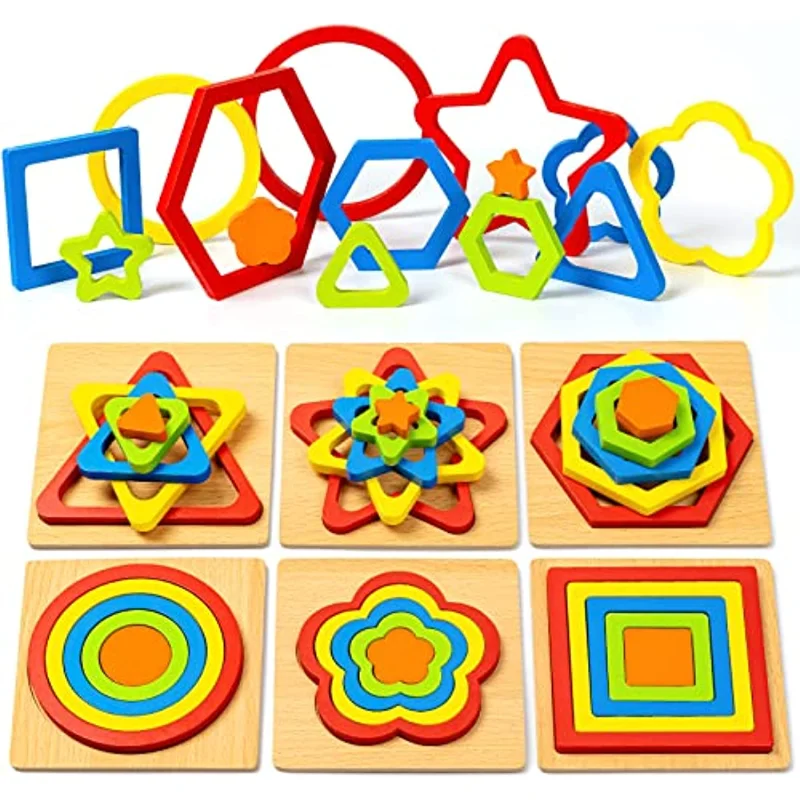 

Toddler Puzzles for Kids , Shape Sorting Puzzle Toddler for girl boy Activities Preschool Learning Early Educational