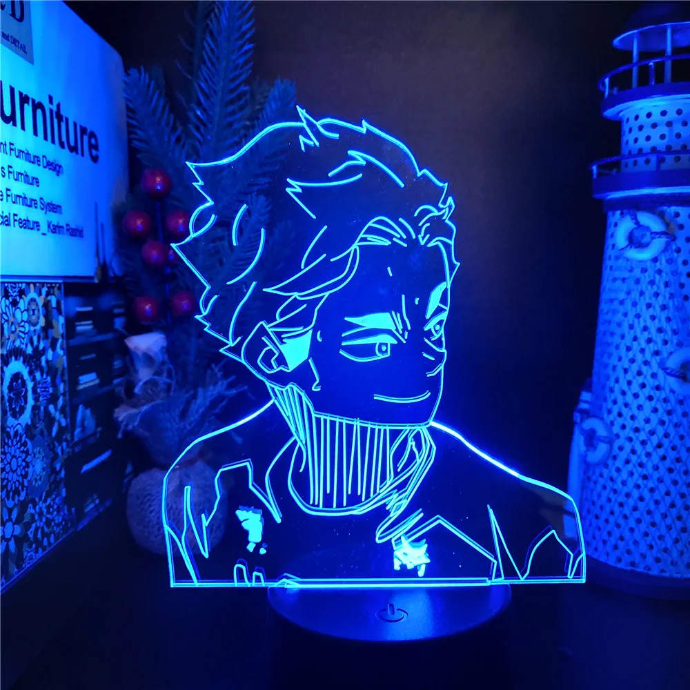 

Anime Haikyuu LED Lamp 3D Night Light for Children's Bedroom Decoration Manga Gift Color Changing Table Lamp Luminaria Lamparas