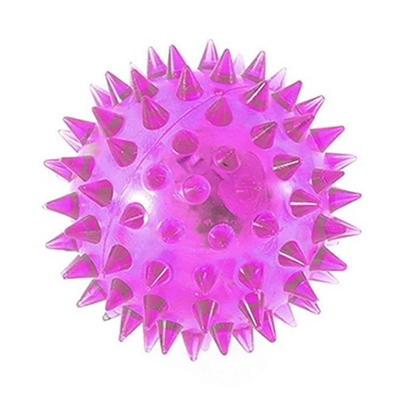 Милая игрушечная собака Щенок Домашнее животное Led писклявый резиновый Hedgehog мяч