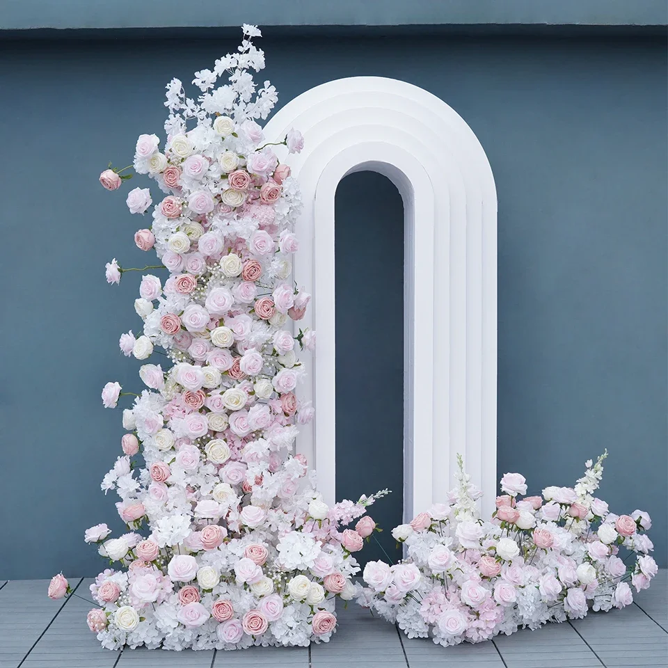 Роскошный фон для фотосъемки с изображением розовой и белой гортензии 5D Babysbreath