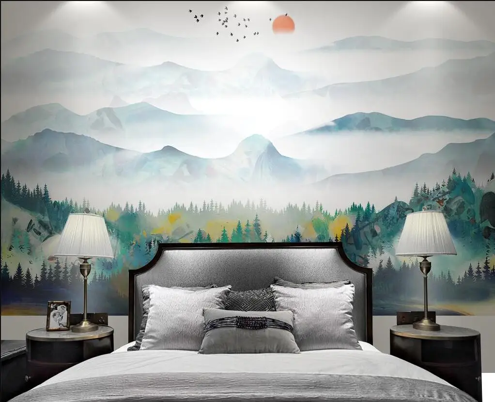 Фотообои на заказ 3d обои Северный свежий лес ландшафтный дизайн фон настенная