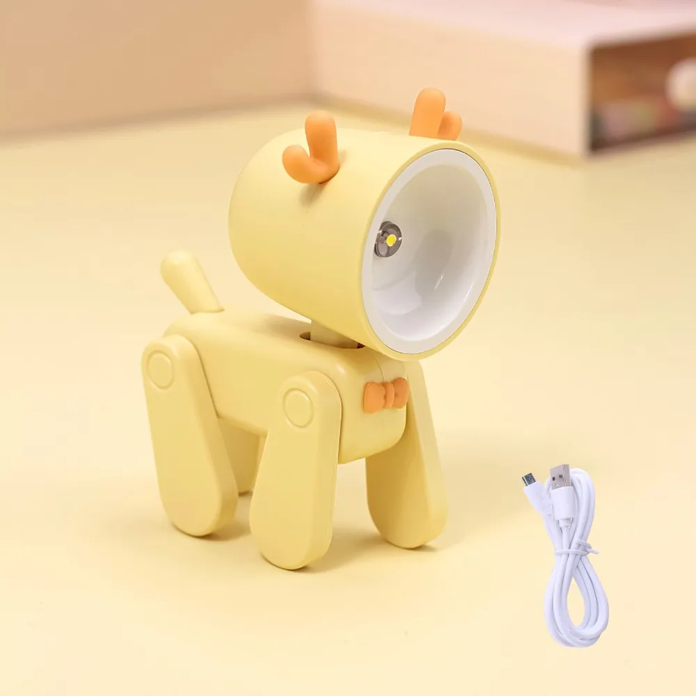 

IEEYEEY мини ночник теплый свет USB rechargeable собака олень