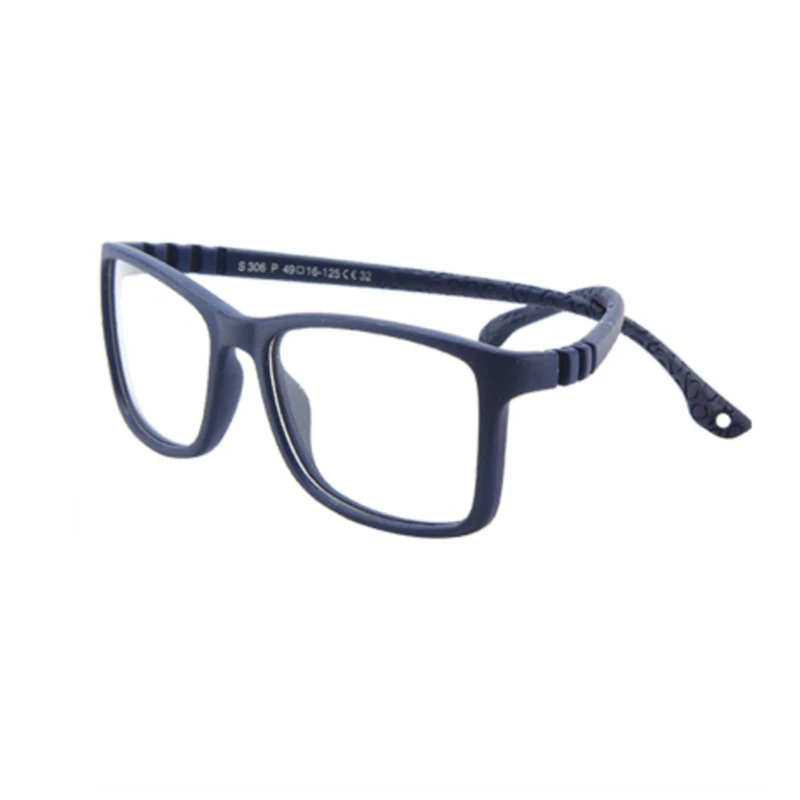 

Очки голубая фоторамка Детские гибкие TR90 очки из силикагеля со шнурком оправа для оптических очков при близорукости