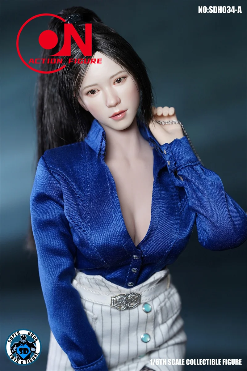 Фото SUPER DUCK 1/6 SDH034 Азиатская голова девушки, скульптура хвоста, красивая модель девушки для 12 