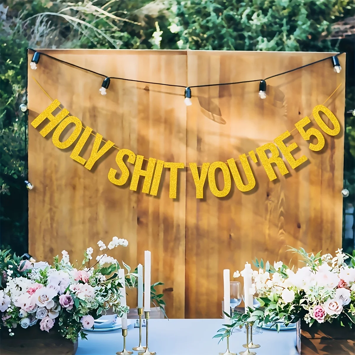 Блестки золотистые для мужчин и женщин украшение вечеринки в честь 50-го дня