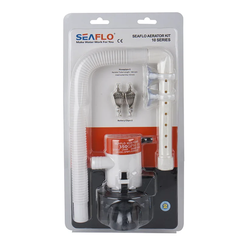 Кислородный циркуляционный насос SEAFLO 12 В 350 галлонов в час портативный для