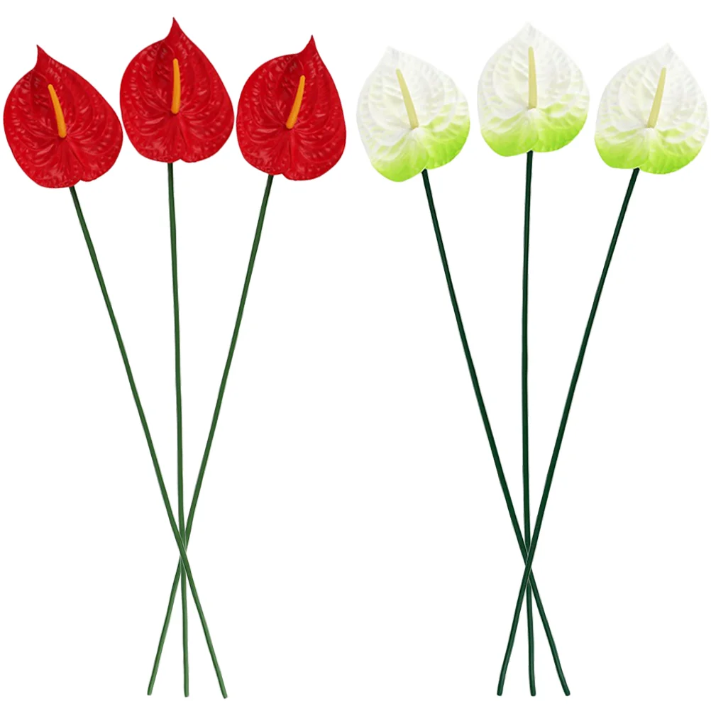 

Artificial Anthurium Flower Flowers Faketropical Wedding Arrangements Centerpiece Decoration Party Fillers Arrangement Vase