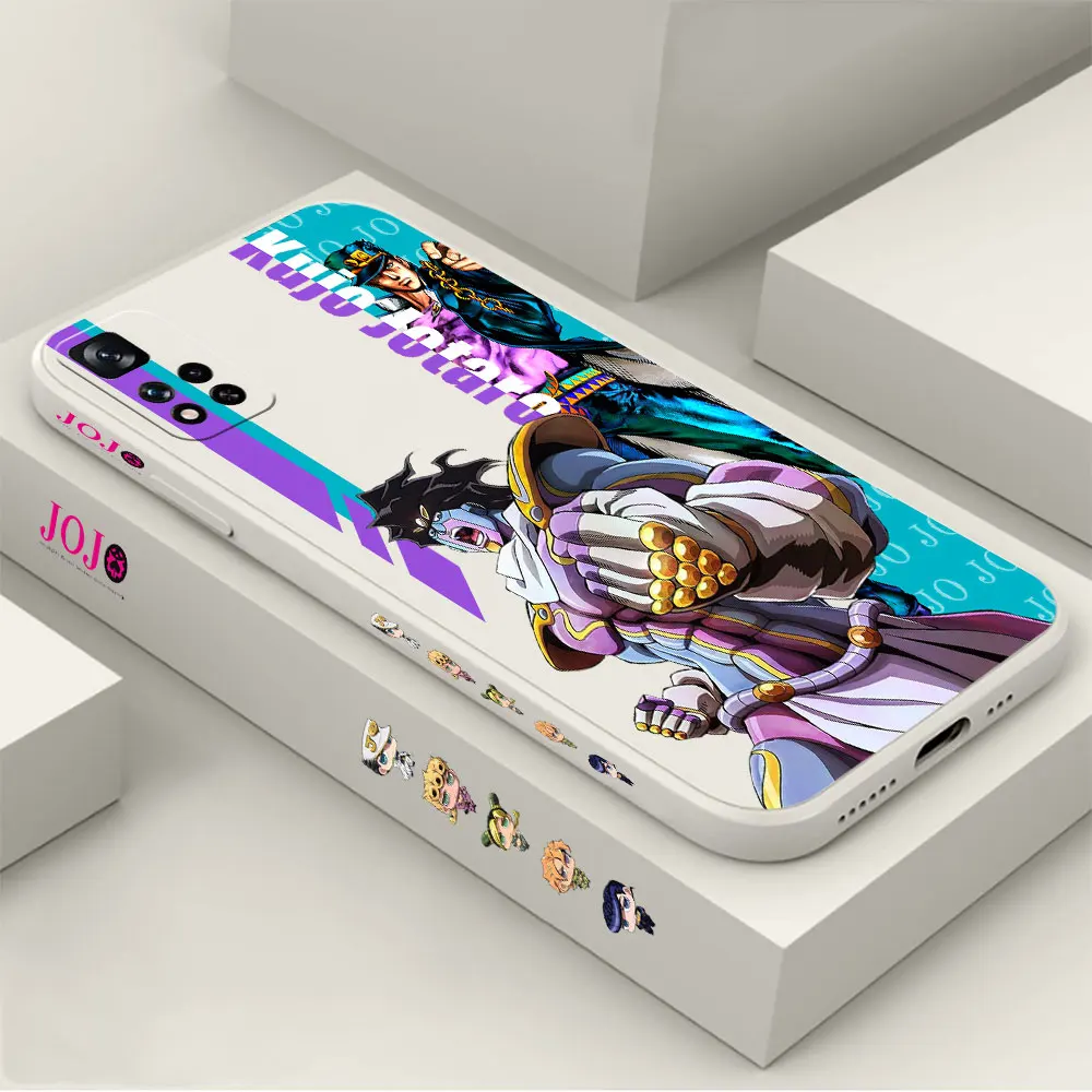 

Anime JoJos Bizarre Adventure Phone Case For Redmi 12 11 11T 11R 11E 11S 10 10T 9 9T 8 Pro Plus Max 4G 5G Liquid Cover Fundas