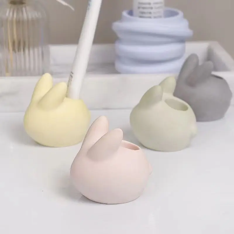 Бетонный держатель для зубных щеток вставленная силиконовая форма милый дизайн