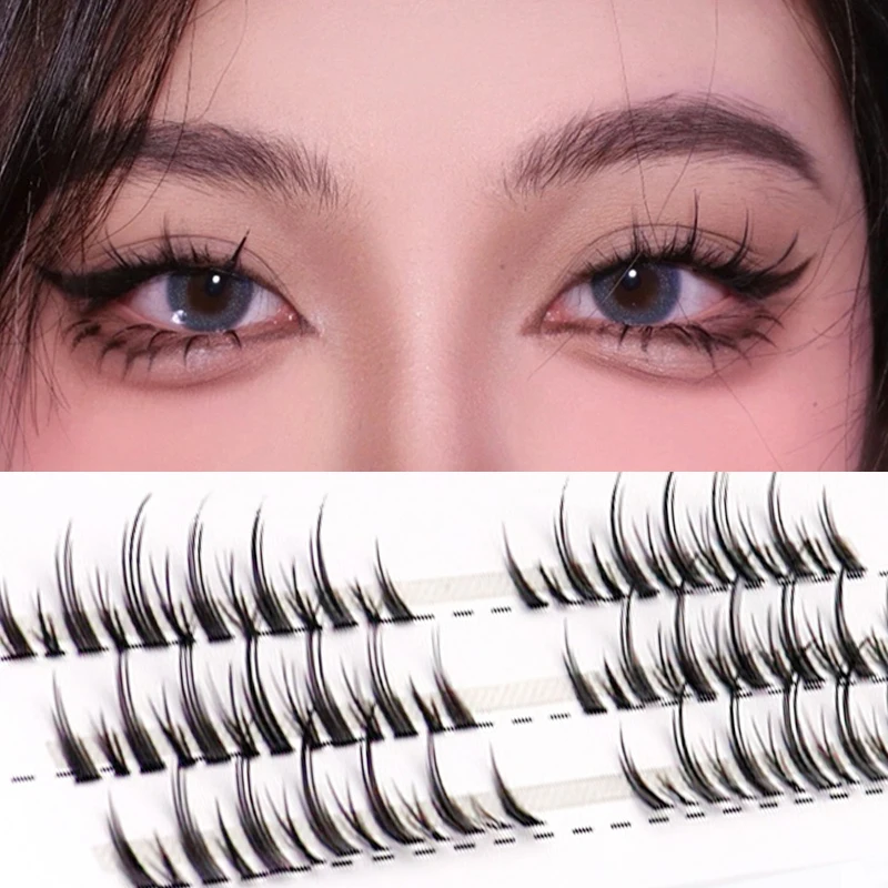

Individual Dovetail Lashes Fluffy Natural Segmented 3D False Eyelashes Self Grafting Single Clusters Bulk Items Wholesale Lots