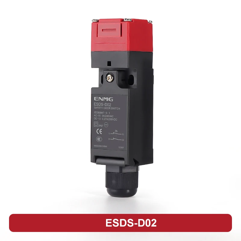 

ENMG IP67 10A 1NC/NO 2NC 2NC/1NO 3NC Защитный дверной выключатель -30 ° -70 ° ESDS-D11 Замена для Omron D4NS-1AF 1BF 1CF 1DF CLASS II1ma