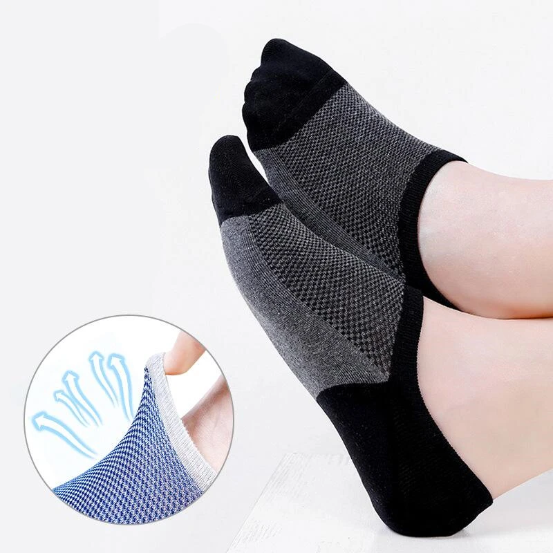 2023 summer pure cotton socks Breathable, non-slip, deodorant, sweat absorbent short socks for men and women invisible socks