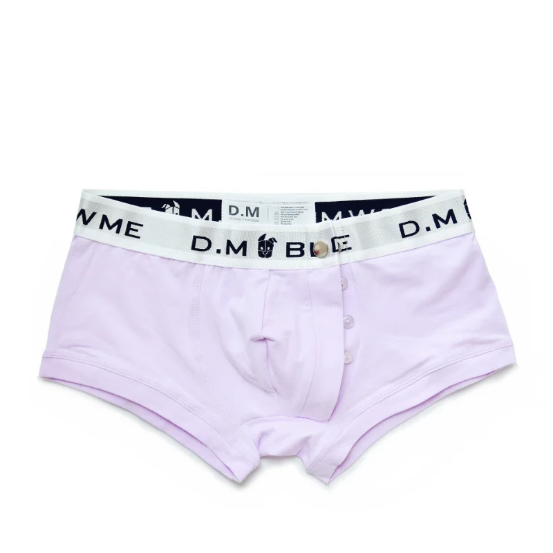 Men's Underwear Low Rise Sexy Personality Boxer Business Button Design Boyshort Fashion Soft Boxer Cotton Letters Panties