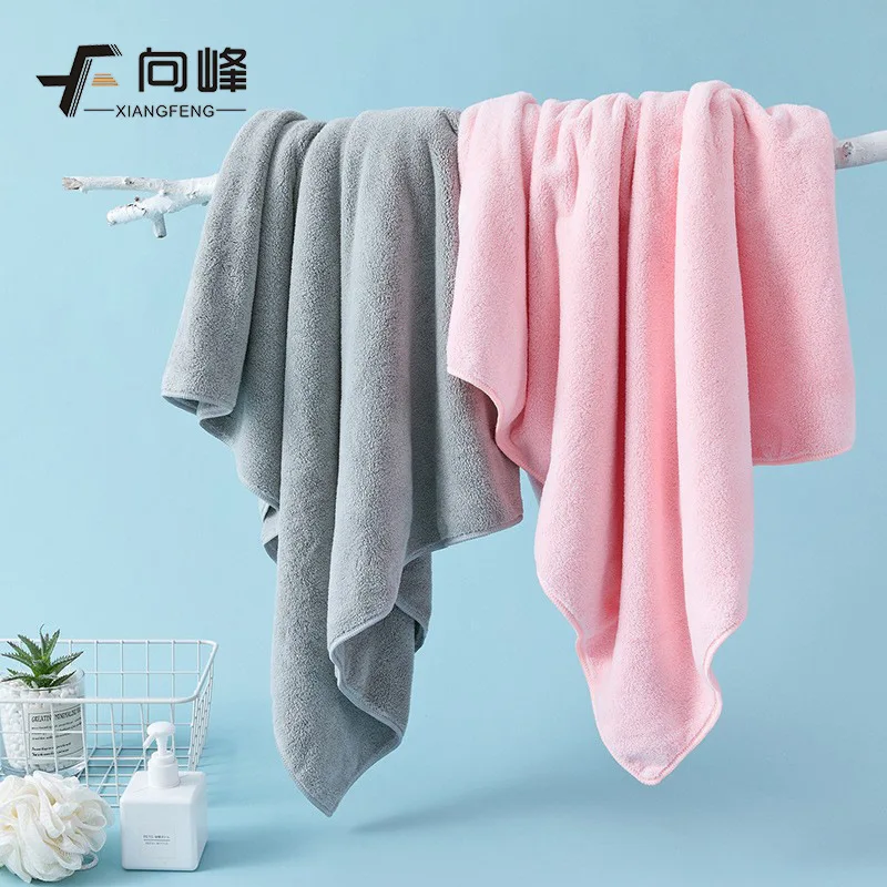 

Household New 70*140 Thickened Coral Velvet Bath Towel High Quality Towel Bath Towel Set Absorbs More Water Than Pure Cotton
