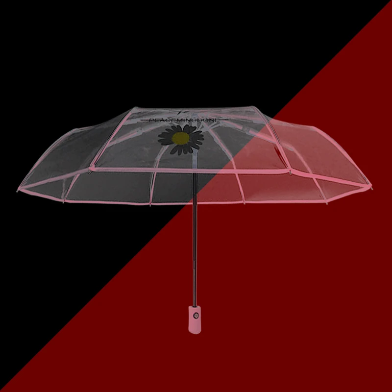

Transparent Umbrella Woman Rain Free Shipping Large Folding Gift For Wife Japanese Style Clear Children Female Waterproof Mini