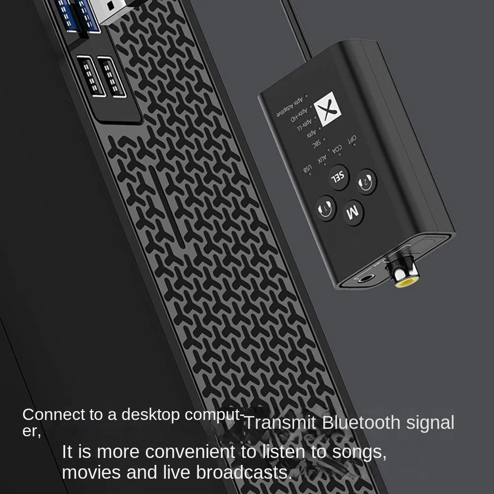 Аудиопередатчик Bluetooth 5.2 Qualcomm QCC3040 APTX HD-передатчик аудиоадаптер с двойным