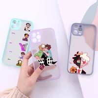 japan anime dream smp phone case for iphone 13 12 11 mini pro xr xs max 7 8 plus x matte transparent purple back cover