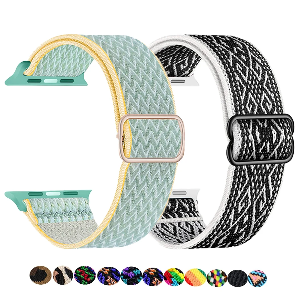 

SOLO LOOP strap for Apple watch band 44mm 45mm 41mm 40mm 38mm 42mm 45 mm Nylon pulseira bracelet correa iwatch series 7 SE 6 5 4