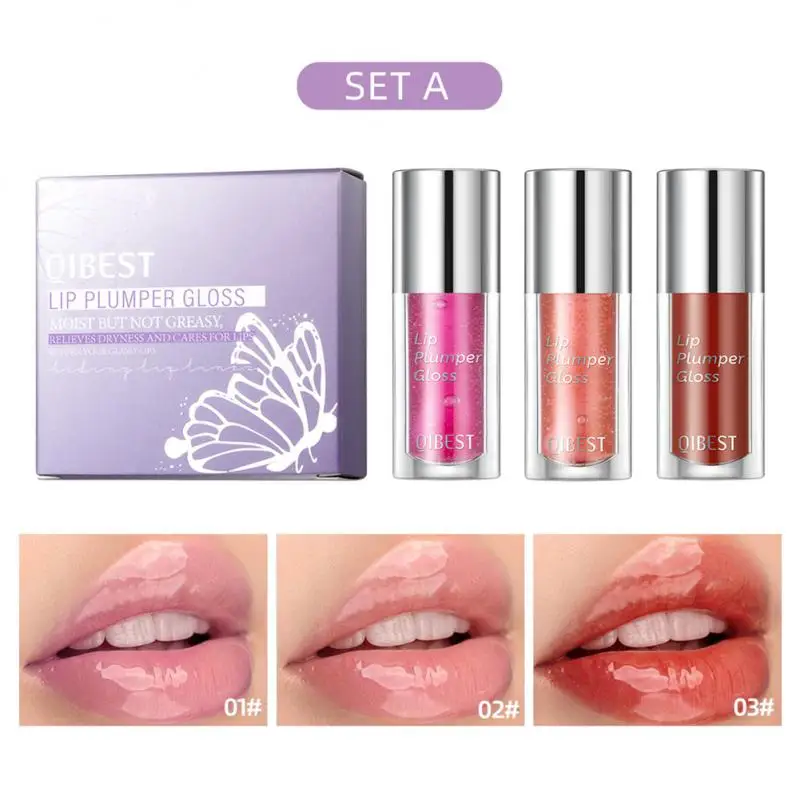 

Moisturizing Lip Glaze Set Transparent Toot Lip Gloss Plump Lip Oil Brightening Long Lasting Liquid Lip Gloss Women Cosmetics
