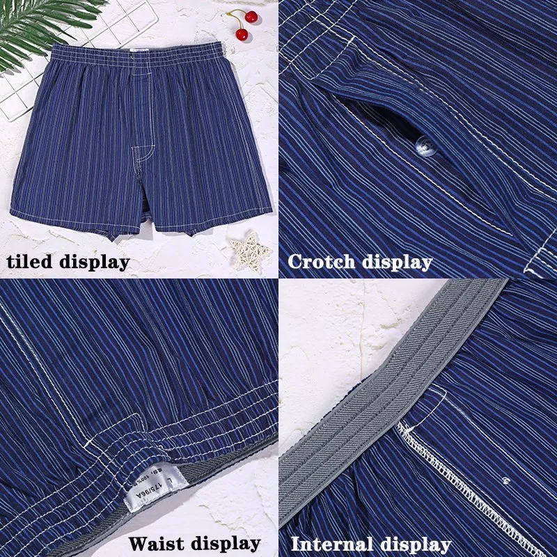 Mens Boxer Cotton Panties Underpants Male Stretch Beach Shorts Underwear Breathable Men Comfortable Boxers Free Shipping 3Pcs