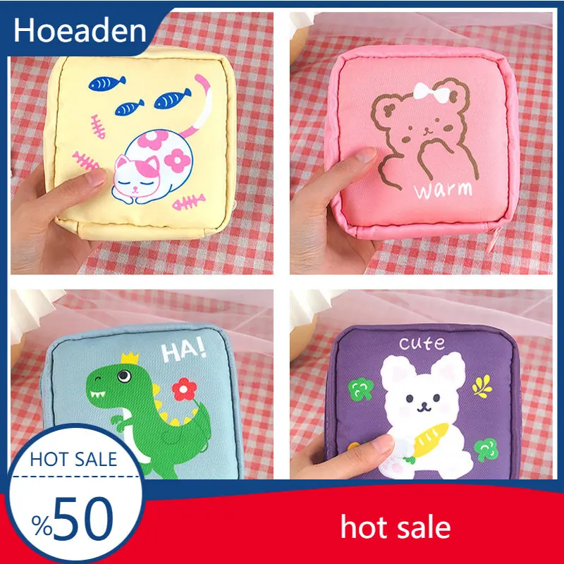 

Sanitary Napkin Towels Bag Girl Travel Mini Makeup Bags Korean Style Small Money Card Lipstick Earphone Storage Bag