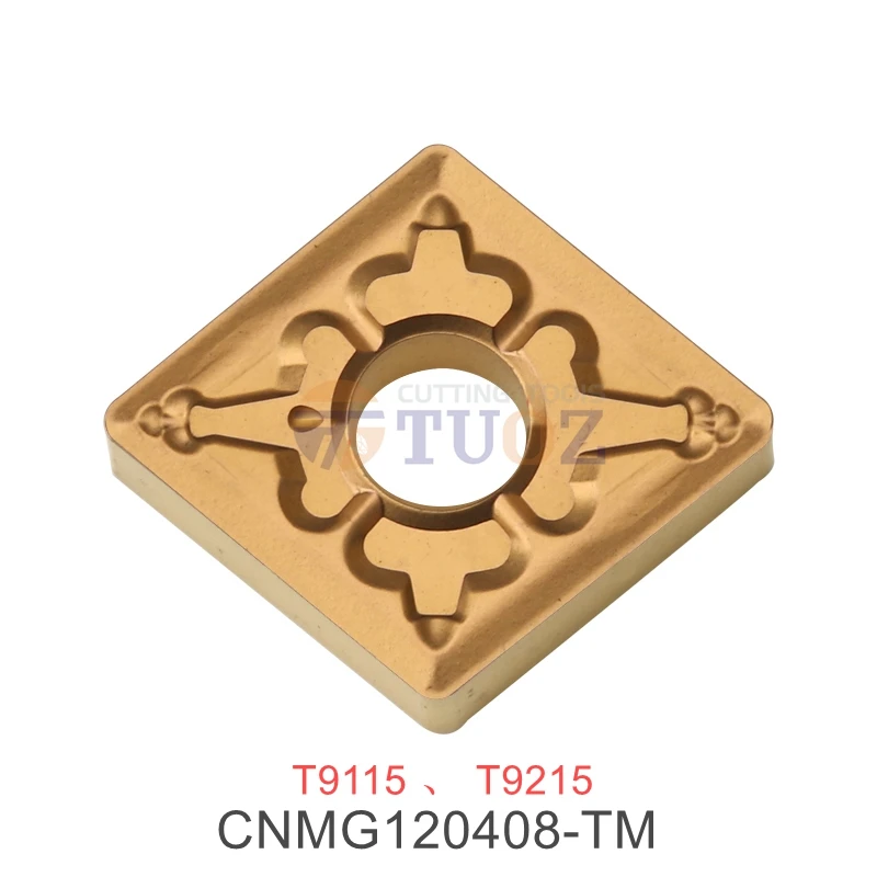 

100% Original CNMG120408-TM T9115 T9215 External Turning Tools Carbide Insert CNMG 120408 -TM CNMG1204 R0.8 CNC Lathe Cutter