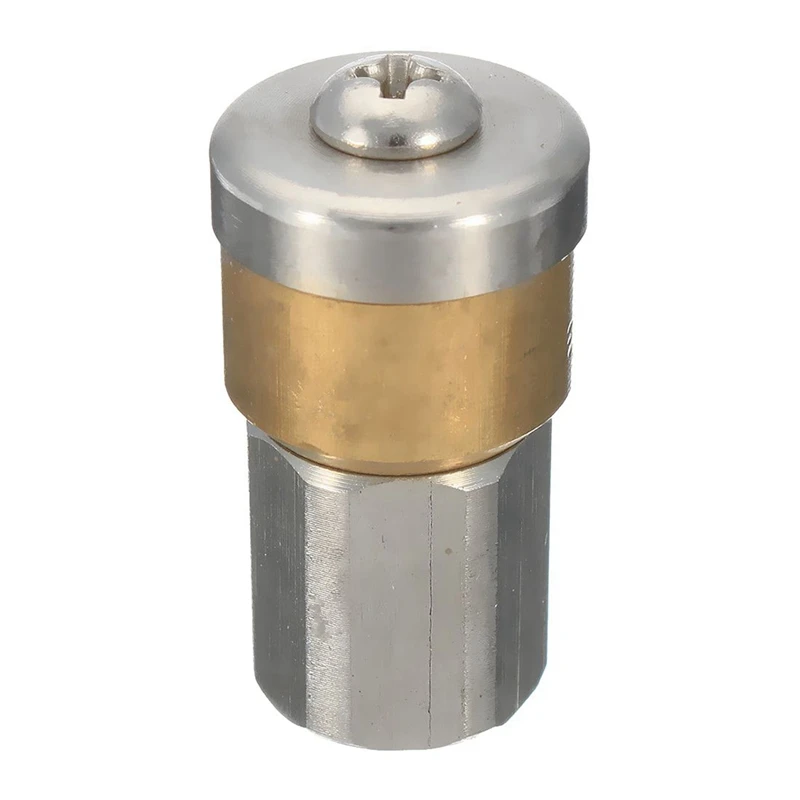 

2X Steel Pressure Washer Drain Sewer Cleaning Pipe Jetter Rotary Nozzle 3 Jet 1/8 Inch F