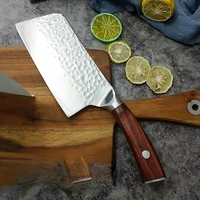 forged steel hammer pattern kitchen knife super sharp household kitchen slicing knife cutting meat cutting knife