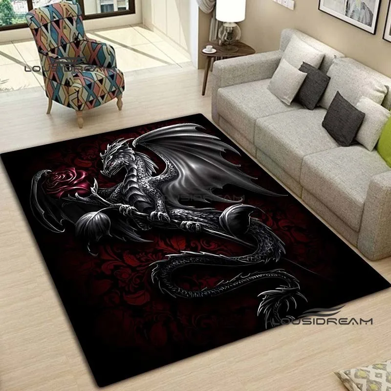 Коврики и ковровые покрытия в виде дракона розы объемная печать меч волшебная